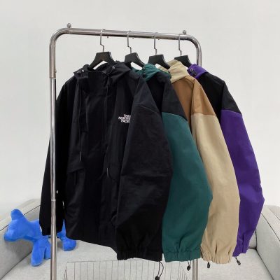 Premium Quality The North Face Jackets Black Polyester Patchwork Luxury