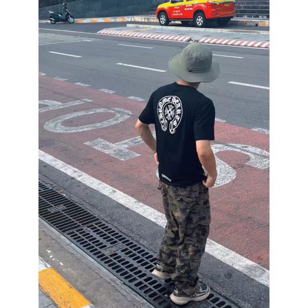 Premium Quality Chrome Hearts Short Sleeves Cotton Print Luxury
