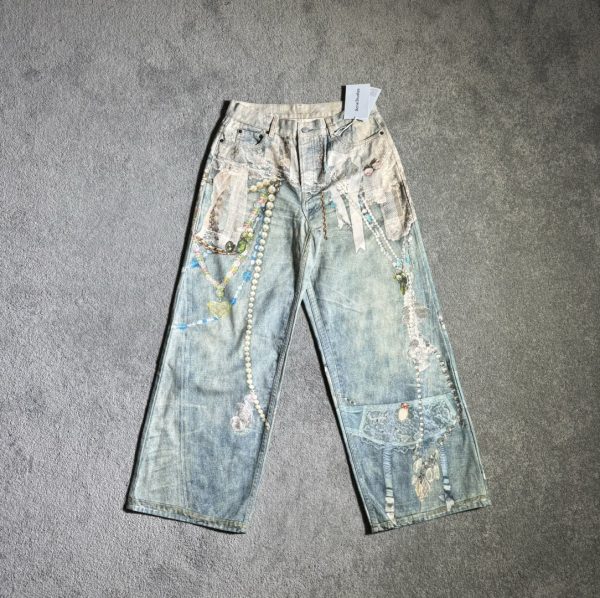 Luxury Acne Studios Jeans Print Style