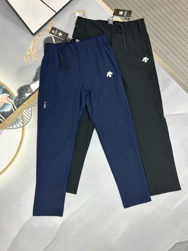 High Quality Descente Pants Black Nylon Breathable Style
