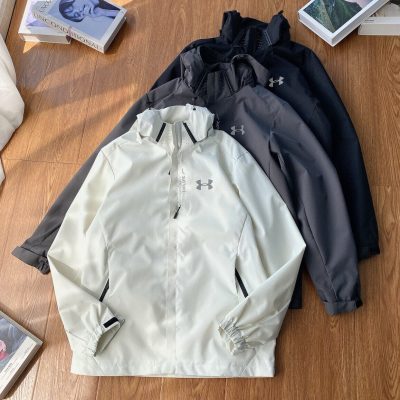 Premium Quality Under Armour Coats Black Logo Luxury