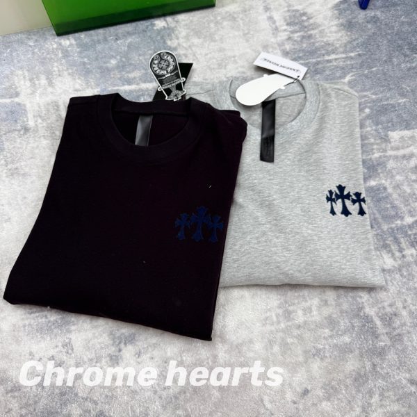 Premium Chrome Hearts Long Sleeves Blue Logo Style