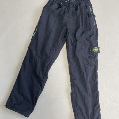 Best Selling Stone Island Trousers Black Nylon Logo Luxury