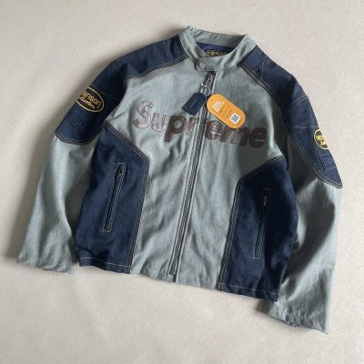 Premium Quality Supreme Coat Black Cotton Logo Style