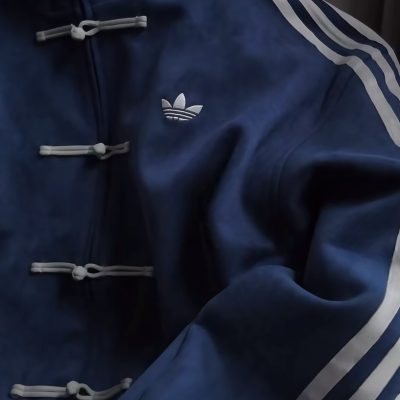 Premium Quality Adidas Long Sleeves Navy Suede Retro Luxury