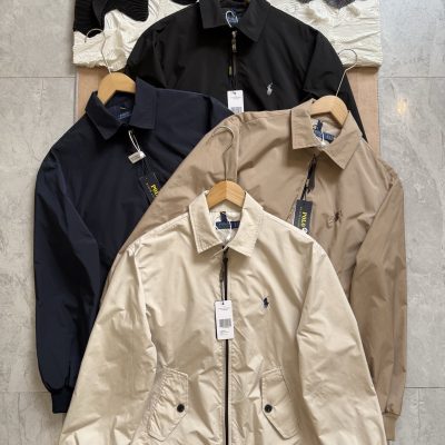Luxury Ralph Lauren Coat Khaki Embroidered Luxury
