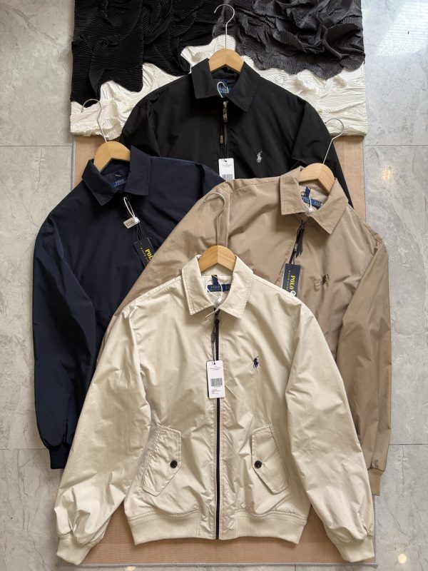 Luxury Ralph Lauren Coat Khaki Embroidered Luxury