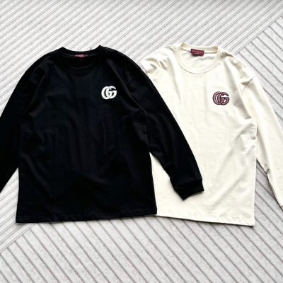High Quality Gucci Long Sleeves Black Cotton Classic Style