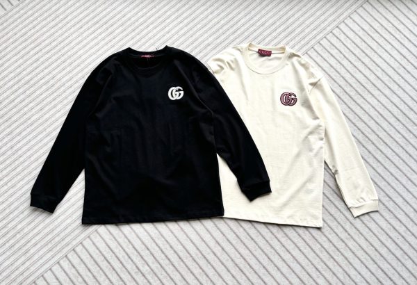 High Quality Gucci Long Sleeves Black Cotton Classic Style