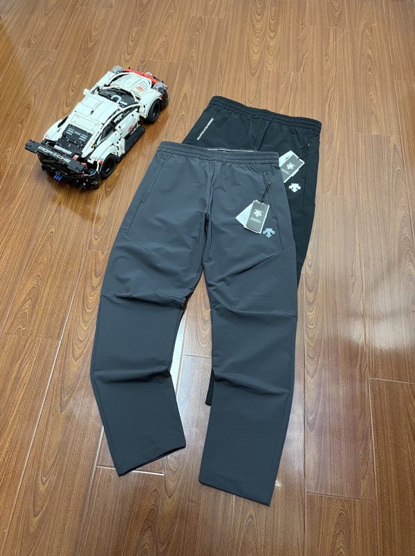 Best Selling Descente Trousers Black Nylon Logo Luxury