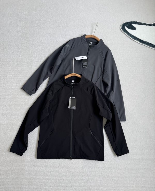 Premium Descente Coat Black Nylon Casual Collection