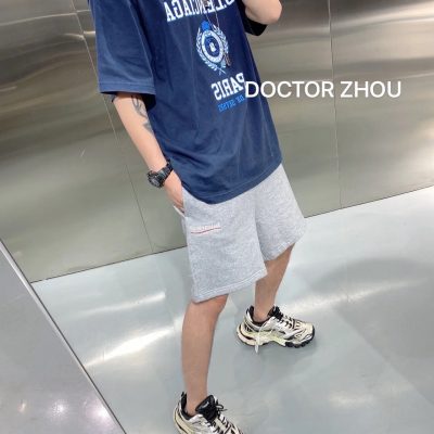 High Quality Balenciaga T-Shirt Navy Classic Style