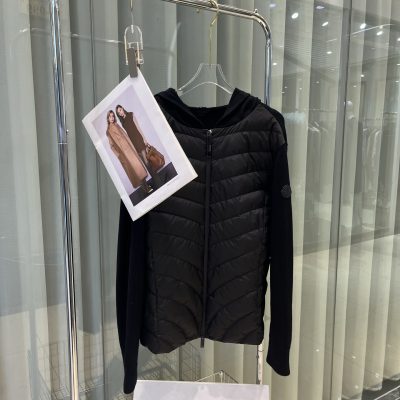 High Quality Moncler Down Jacket White Patchwork Style