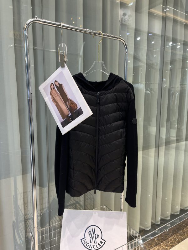 High Quality Moncler Down Jacket White Patchwork Style