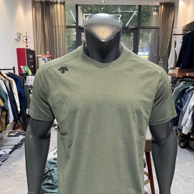 Premium Quality Descente Short Sleeves Black Cotton Logo Luxury