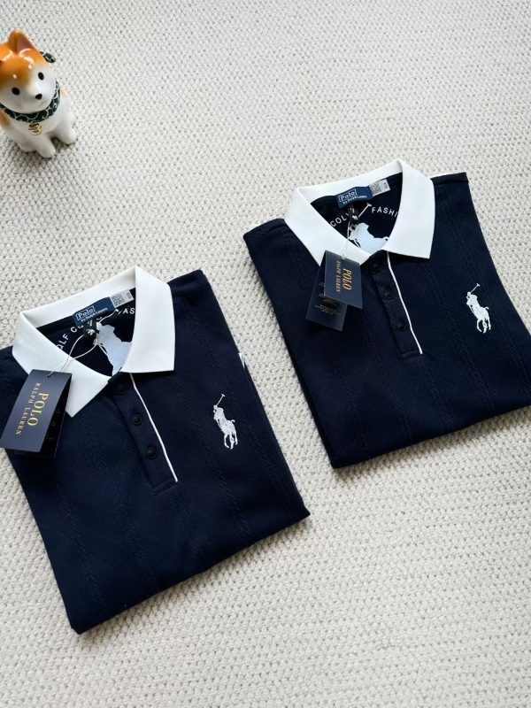 Best Selling Ralph Lauren Short-Sleeved Blue Cotton Casual Style