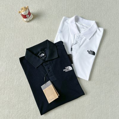 Premium The North Face Short-Sleeved Black Cotton Embroidered Collection