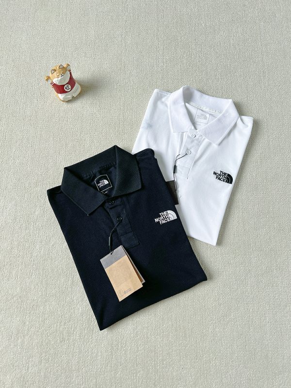 Premium The North Face Short-Sleeved Black Cotton Embroidered Collection