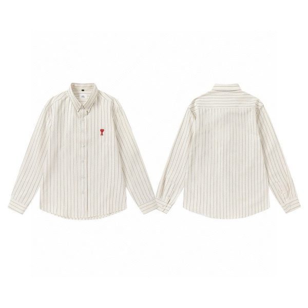 Premium Quality Ami Long Sleeves Red Cotton Embroidered Luxury