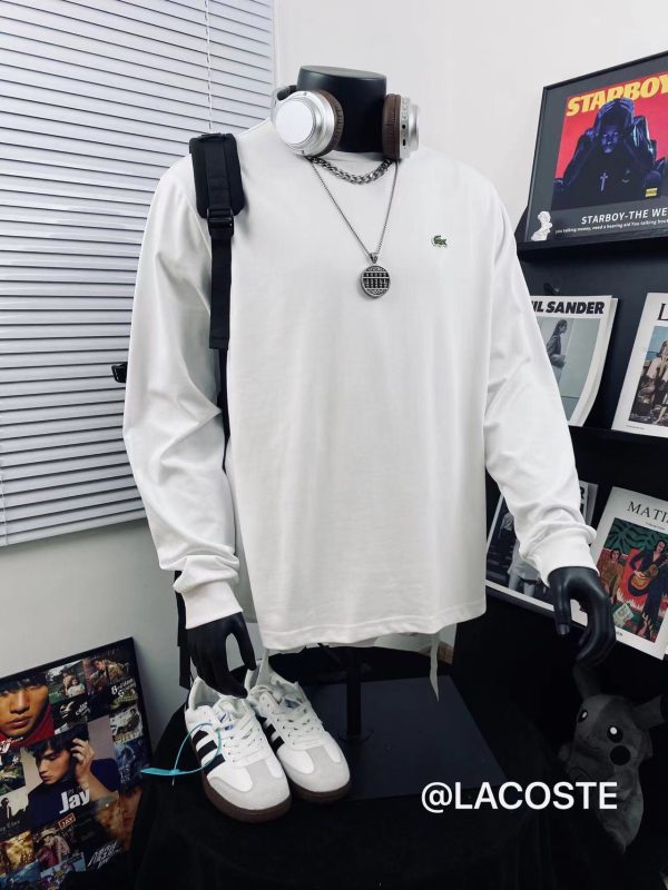 Premium Lacoste Hoodie Black Cotton Casual Luxury