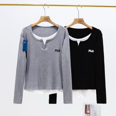 High Quality Fila Long Sleeves Black Breathable Style