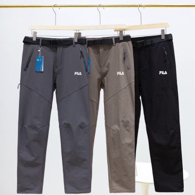 Premium Fila Casual Pants Black Nylon Casual Style