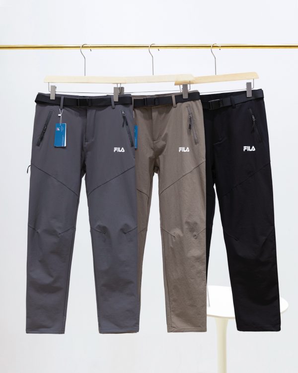 Premium Fila Casual Pants Black Nylon Casual Style