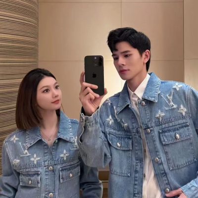 Luxury Louis Vuitton Jackets Blue Denim Washed Collection