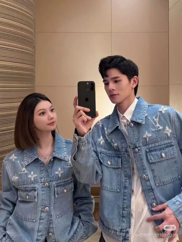 Luxury Louis Vuitton Jackets Blue Denim Washed Collection