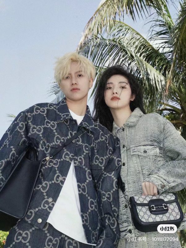 High Quality Gucci Coat Ivory Denim Jacquard Luxury