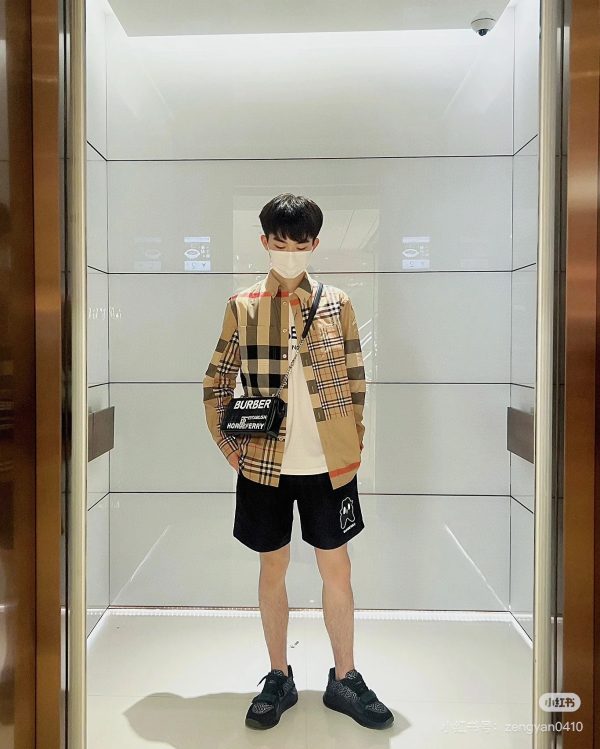 Luxury Burberry Long Sleeves Cotton Patchwork Collection