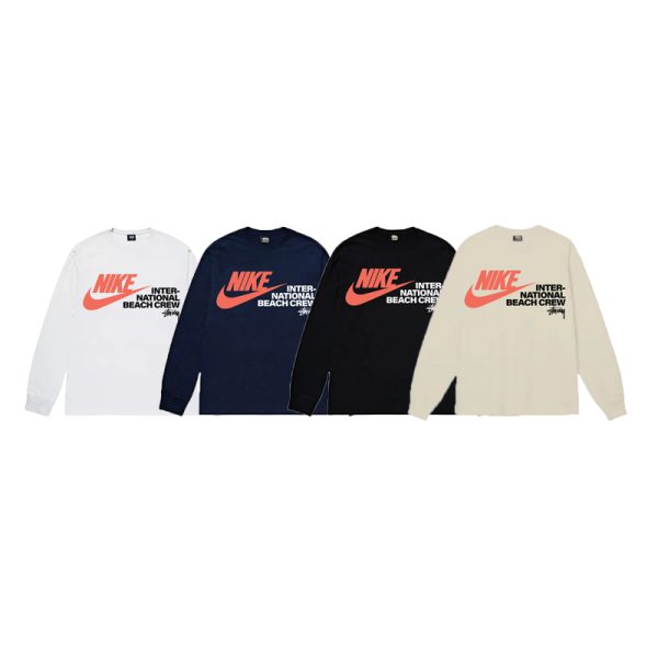 Luxury Nike Long Sleeves White Cotton Collection