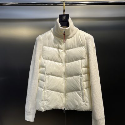 High Quality Moncler Jacket White Wool Classic Collection