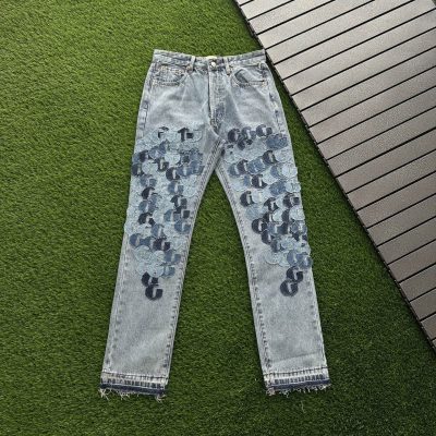 High Quality Champion T-Shirt Gold Denim Monogram Collection