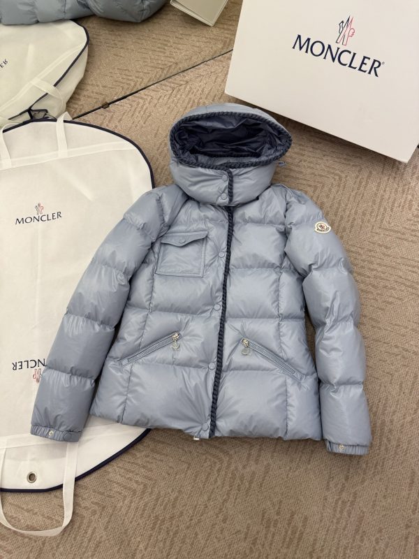 Best Selling Moncler Long Sleeves White Leather Style