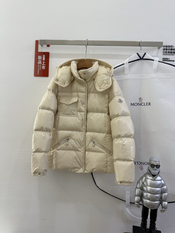 High Quality Moncler Long Sleeves Red Leather Luxury