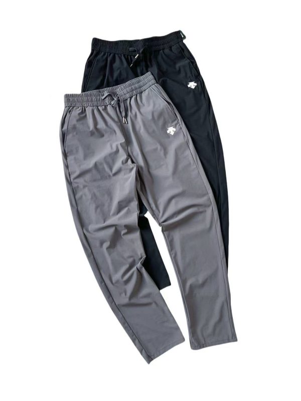 Luxury Descente Sweatpants Black Nylon Solid Collection