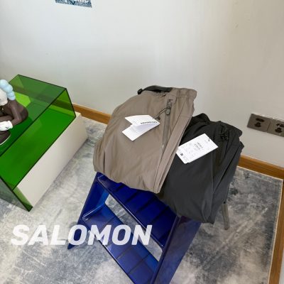 Premium Quality Salomon Casual Pants Black Nylon Casual Luxury