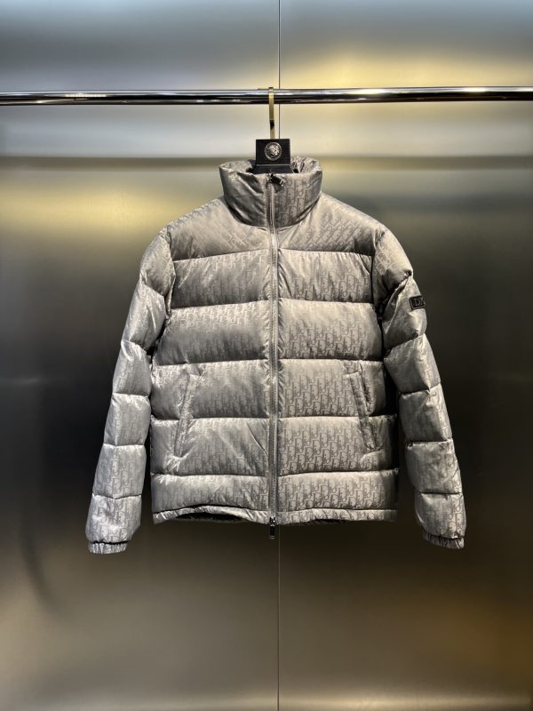 High Quality Dior Jackets Grey Satin Jacquard Style