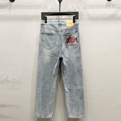 Premium Quality Gucci Jeans Blue Print Style