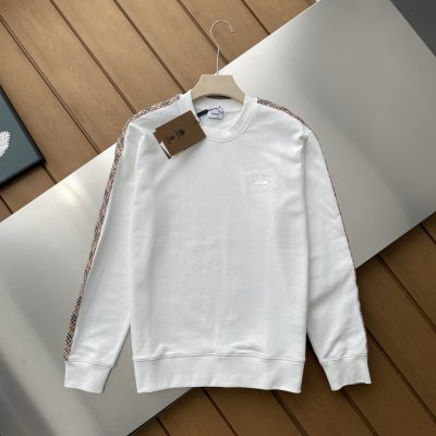 Luxury Burberry Hoodie Black Cotton Plaid Luxury