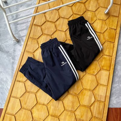 High Quality Balenciaga Sweatpants Black Embroidered Luxury