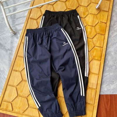 Premium Quality Balenciaga Sweatpants Black Embroidered Collection
