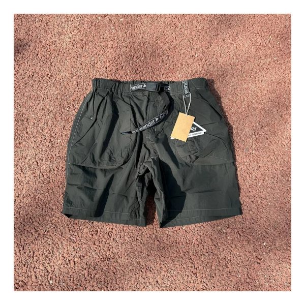 Luxury Ami Shorts Black Nylon Oversized Style