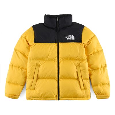 Best Selling The North Face Down Jacket Yellow Nylon Embroidery Luxury