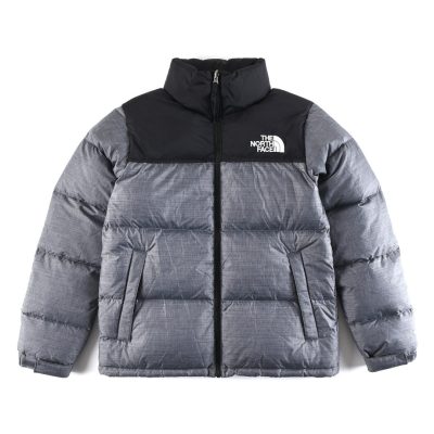 Best Selling The North Face Down Jacket Gray Nylon Embroidery Luxury