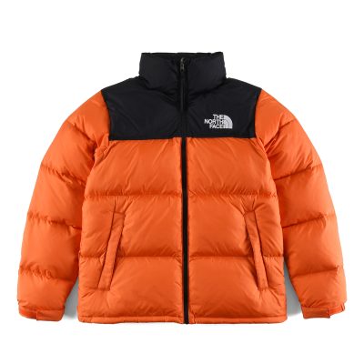 High Quality The North Face Down Jacket Orange Nylon Embroidery Collection