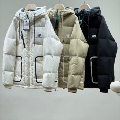 High Quality New Balance Down Jackets White Classic Style