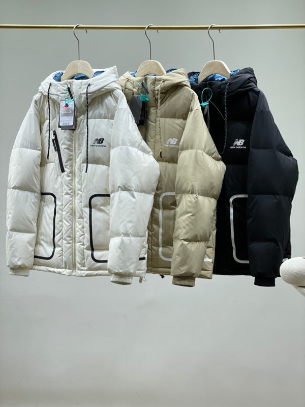 High Quality New Balance Down Jackets White Classic Style