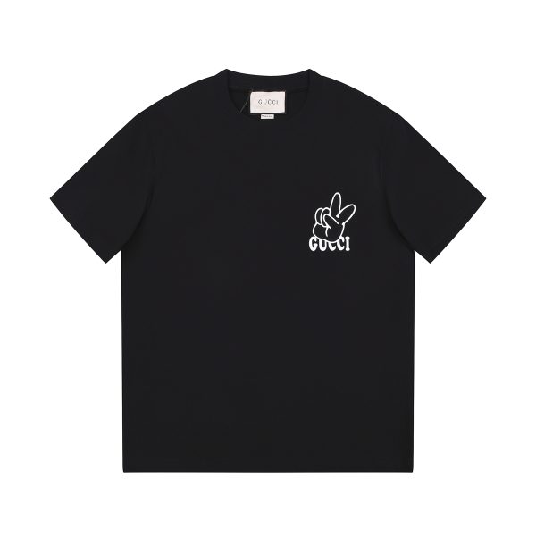 High Quality Gucci Short-Sleeved Shirt Beige Cotton Logo Collection